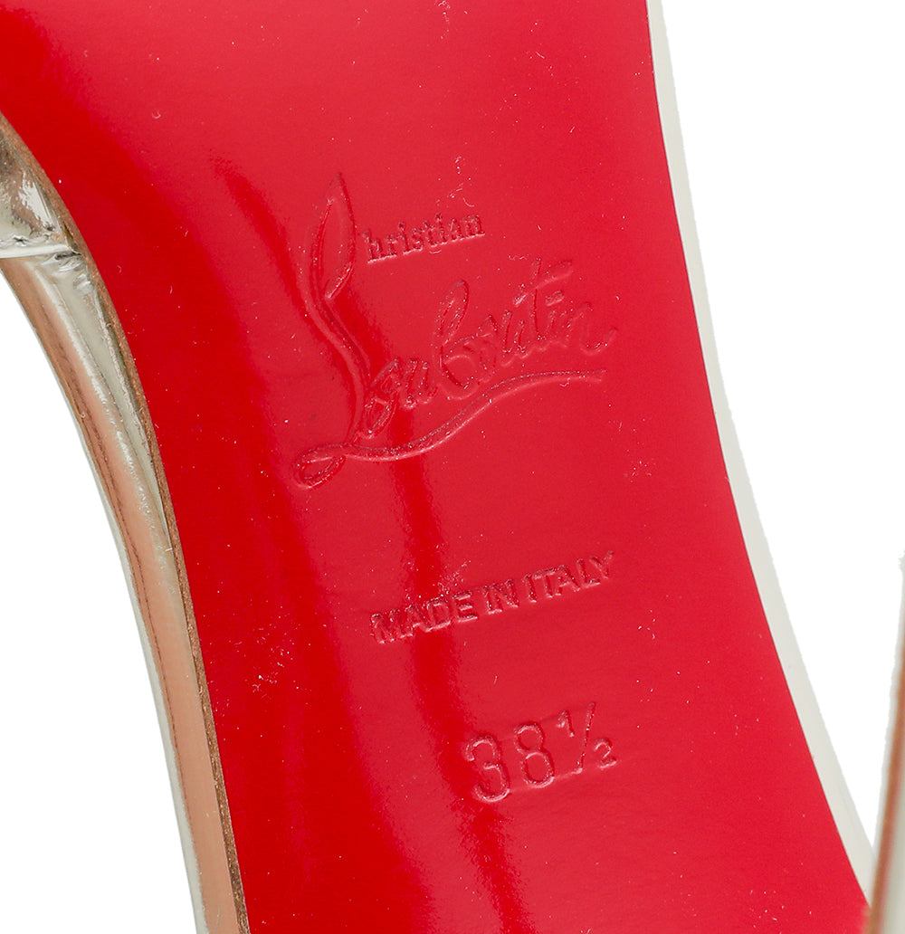 Christian Louboutin Gold Iriza Pump 38.5 â THE CLOSET