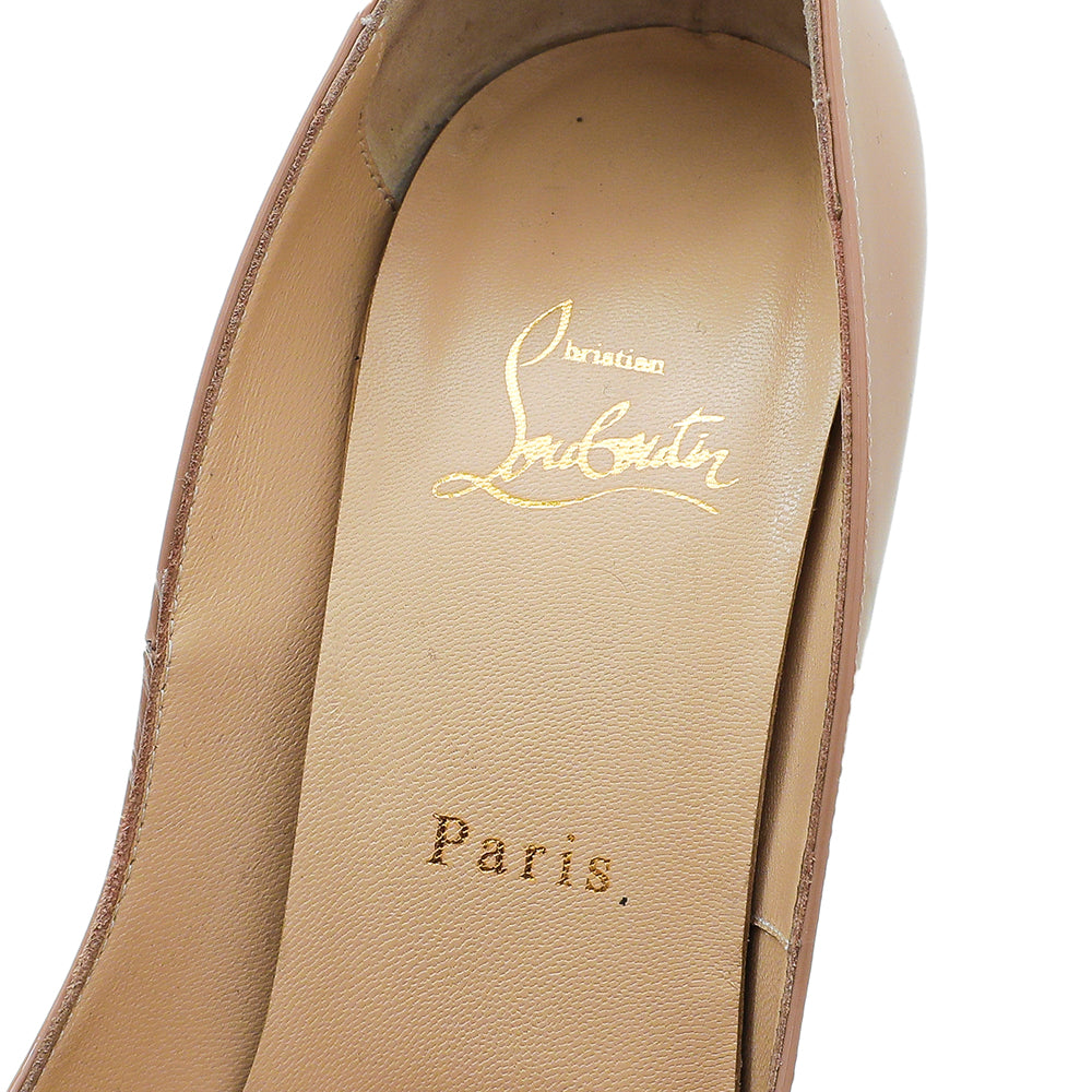 Christian Louboutin Nude Lady Peep Pump 40-Christian Louboutin-THE CLOSET