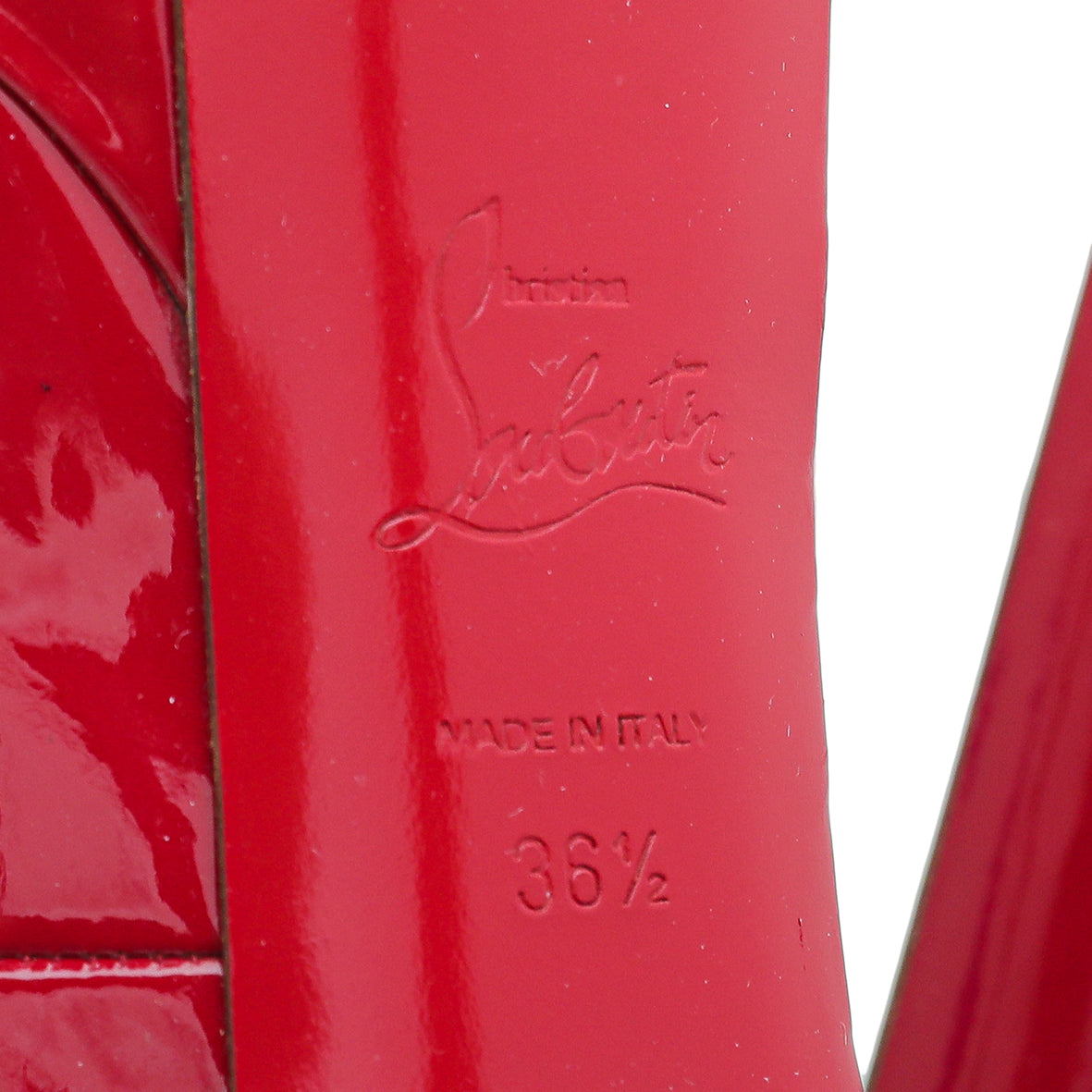 Christian Louboutin Red Peep Toe Zeppa Mary Jane Pumps 36.5-Christian Louboutin-THE CLOSET