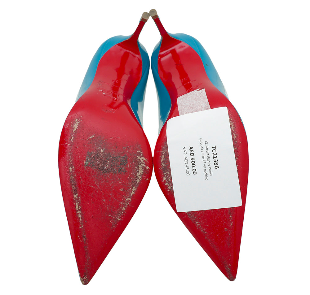 Christian Louboutin Turquoise Pigalle Pump 37-Christian Louboutin-THE CLOSET