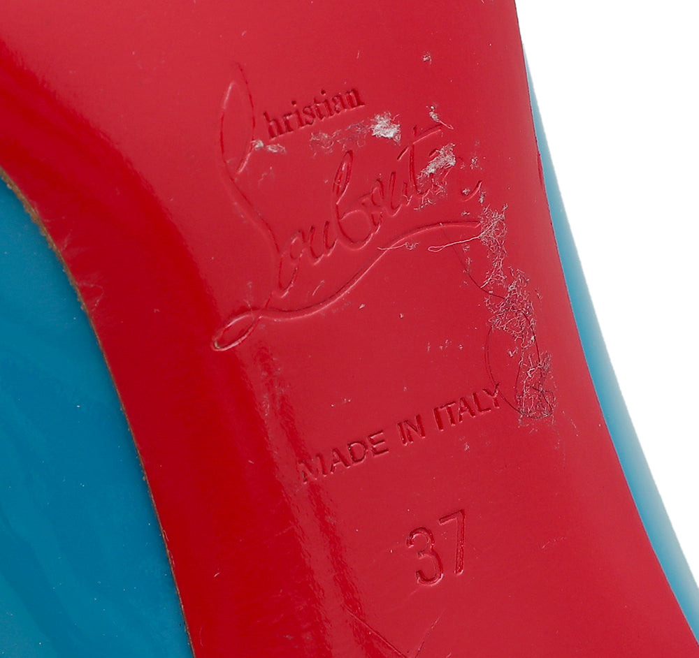 Christian Louboutin Turquoise Pigalle Pump 37-Christian Louboutin-THE CLOSET