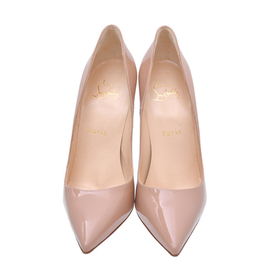Christian Louboutin Nude Patent So Kate Pumps 38