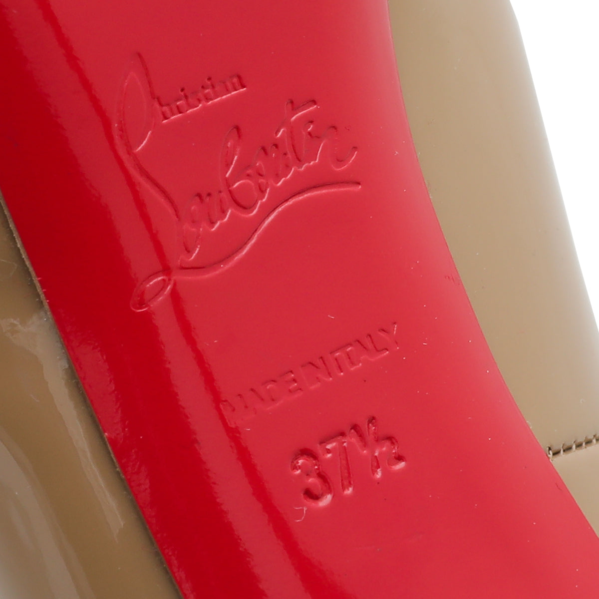 Christian Louboutin Nude Toe Zeppa Mary Jane Pumps 37.5-Christian Louboutin-THE CLOSET