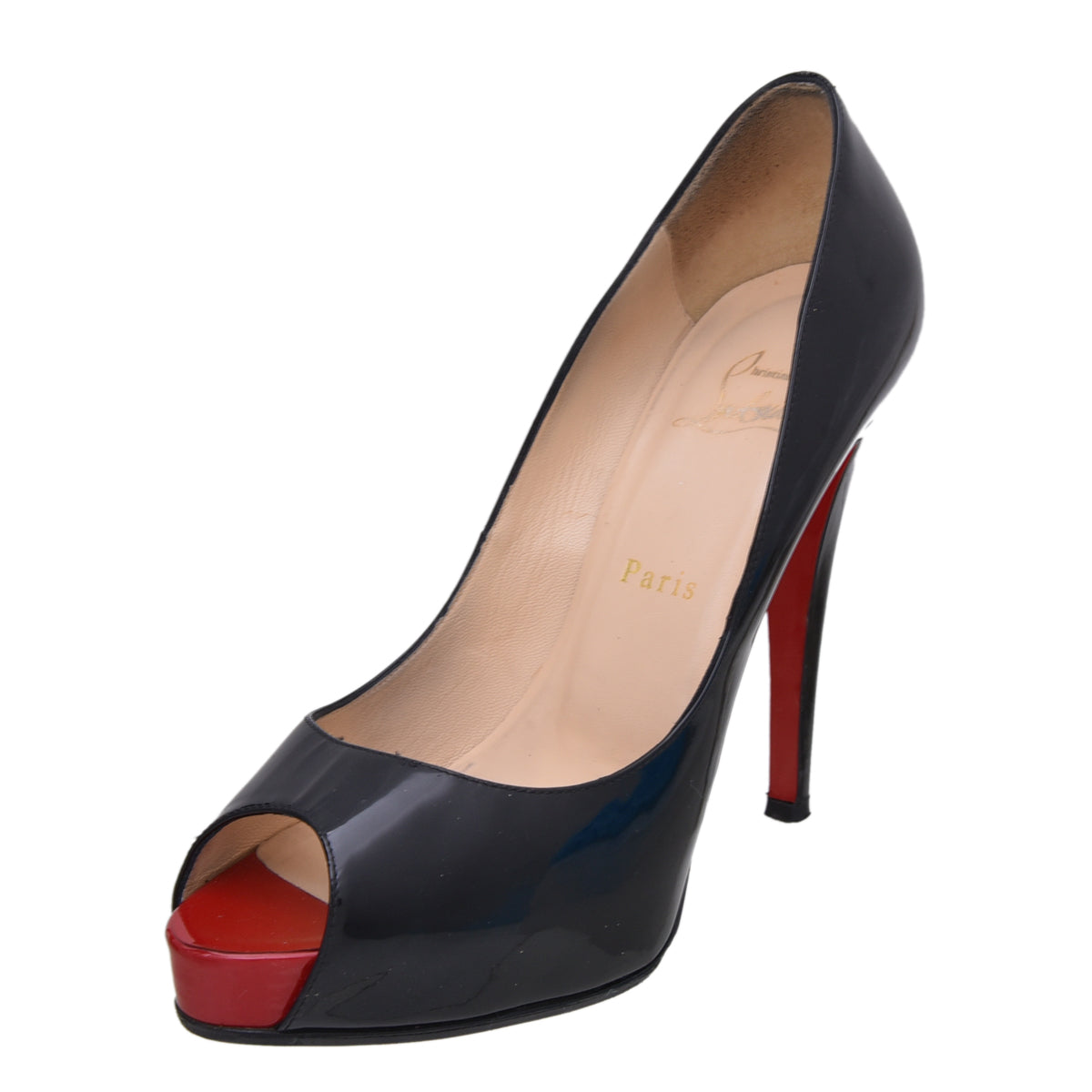 Christian Louboutin Black Very Prive Pump 38-Christian Louboutin-THE CLOSET
