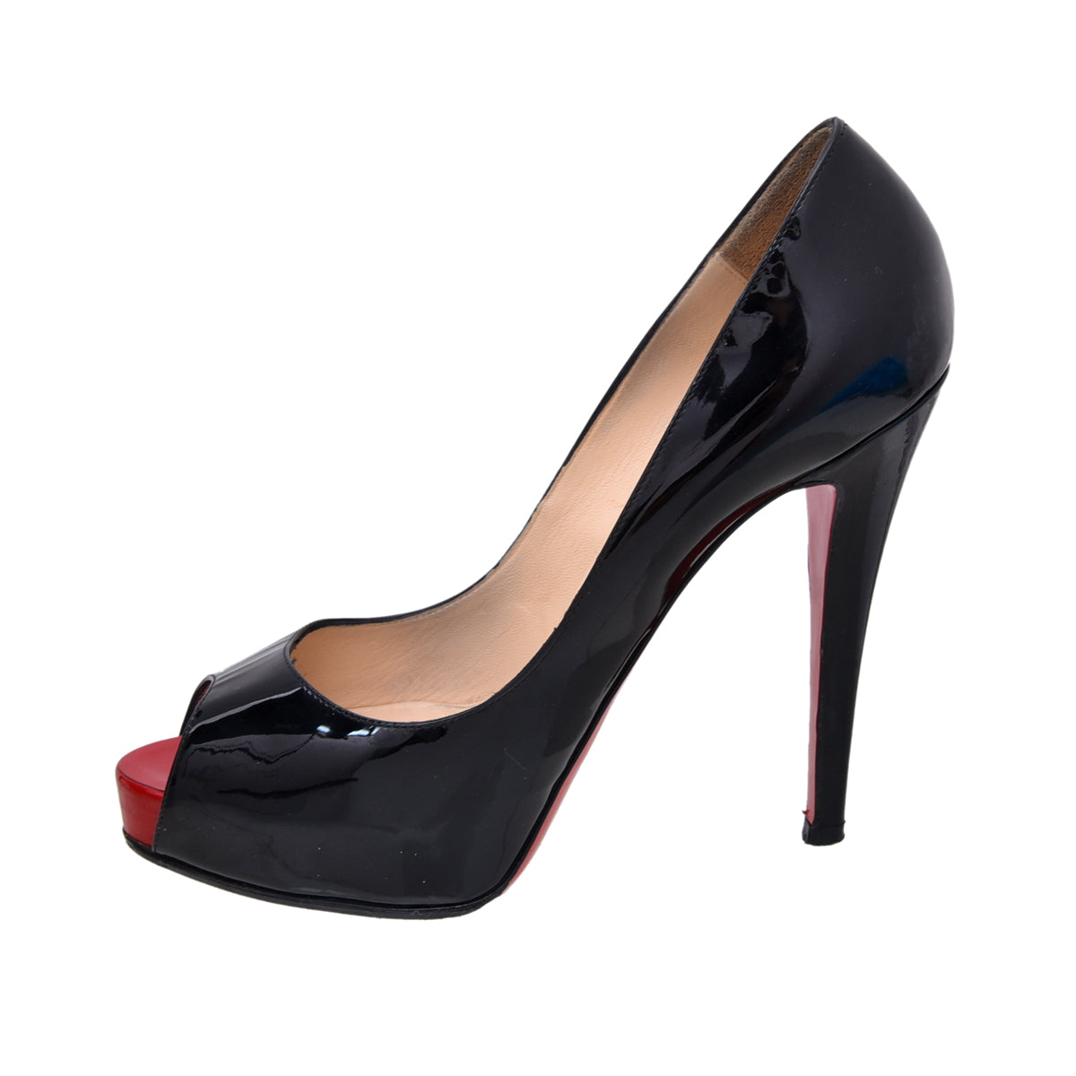 Christian Louboutin Black Very Prive Pump 38-Christian Louboutin-THE CLOSET