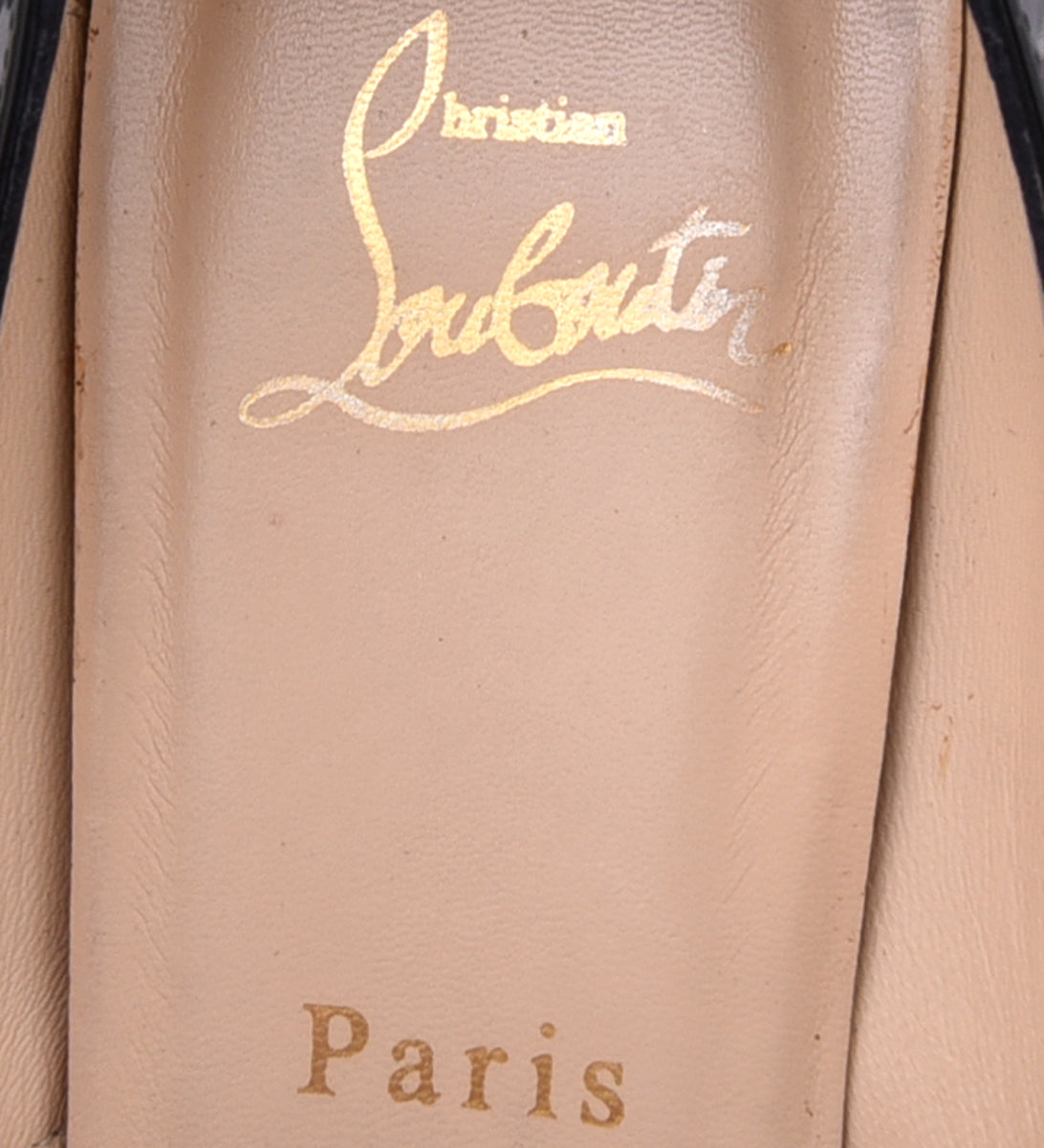 Christian Louboutin Black Very Prive Pump 38-Christian Louboutin-THE CLOSET