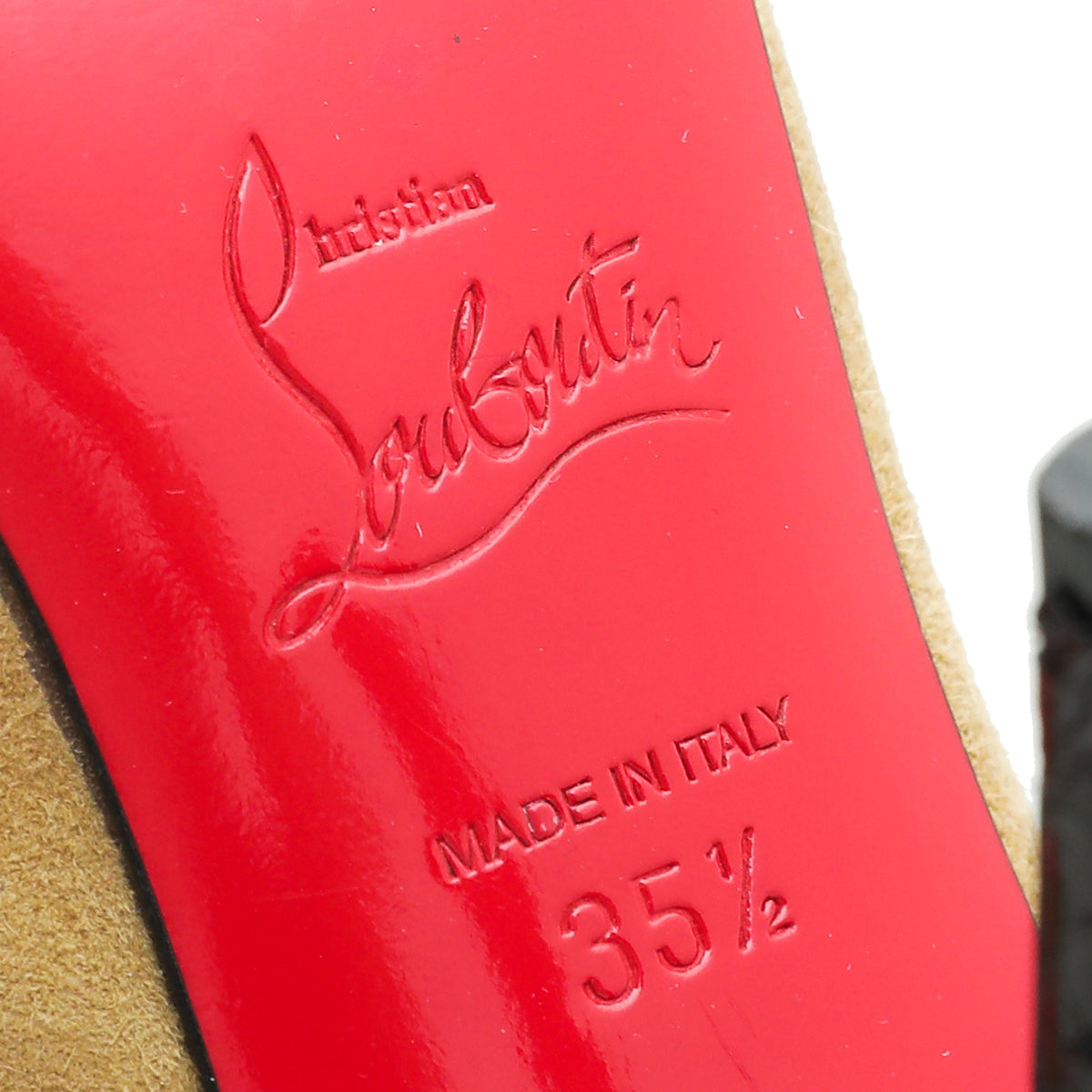 Christian Louboutin Multicolor Paulina PVC Spike Python Embossed Slingback 35.5-Christian Louboutin-THE CLOSET