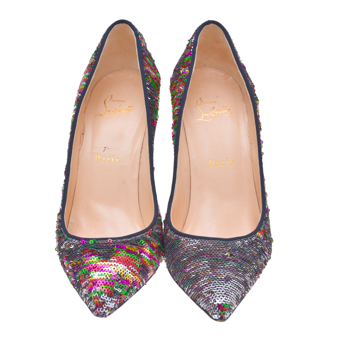 Christian Louboutin Multicolor Sequin Pigalle Follies Stiletto Pump 38-Christian Louboutin-THE CLOSET
