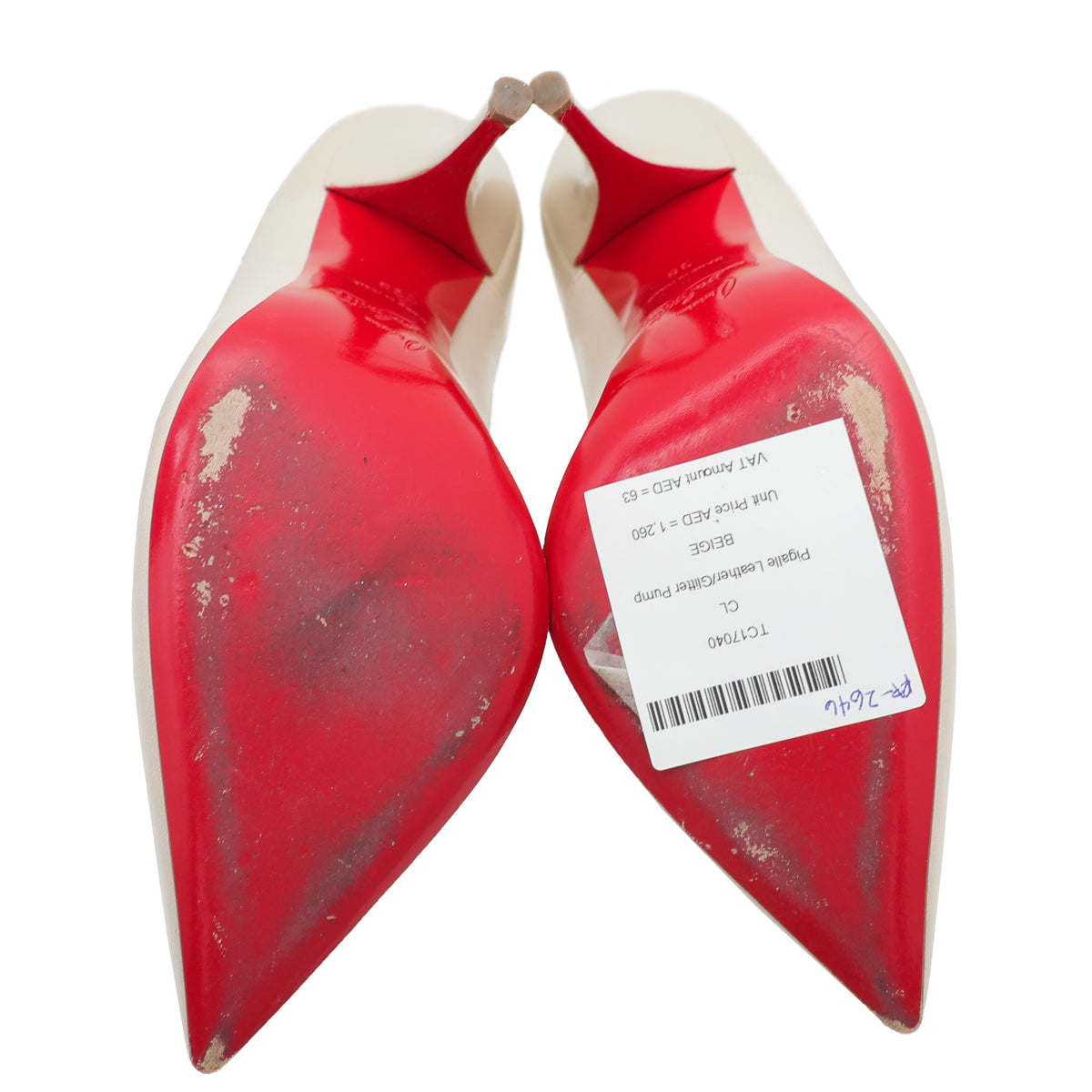 Christian Louboutin Beige Pigalle Glitter 38-Christian Louboutin-THE CLOSET