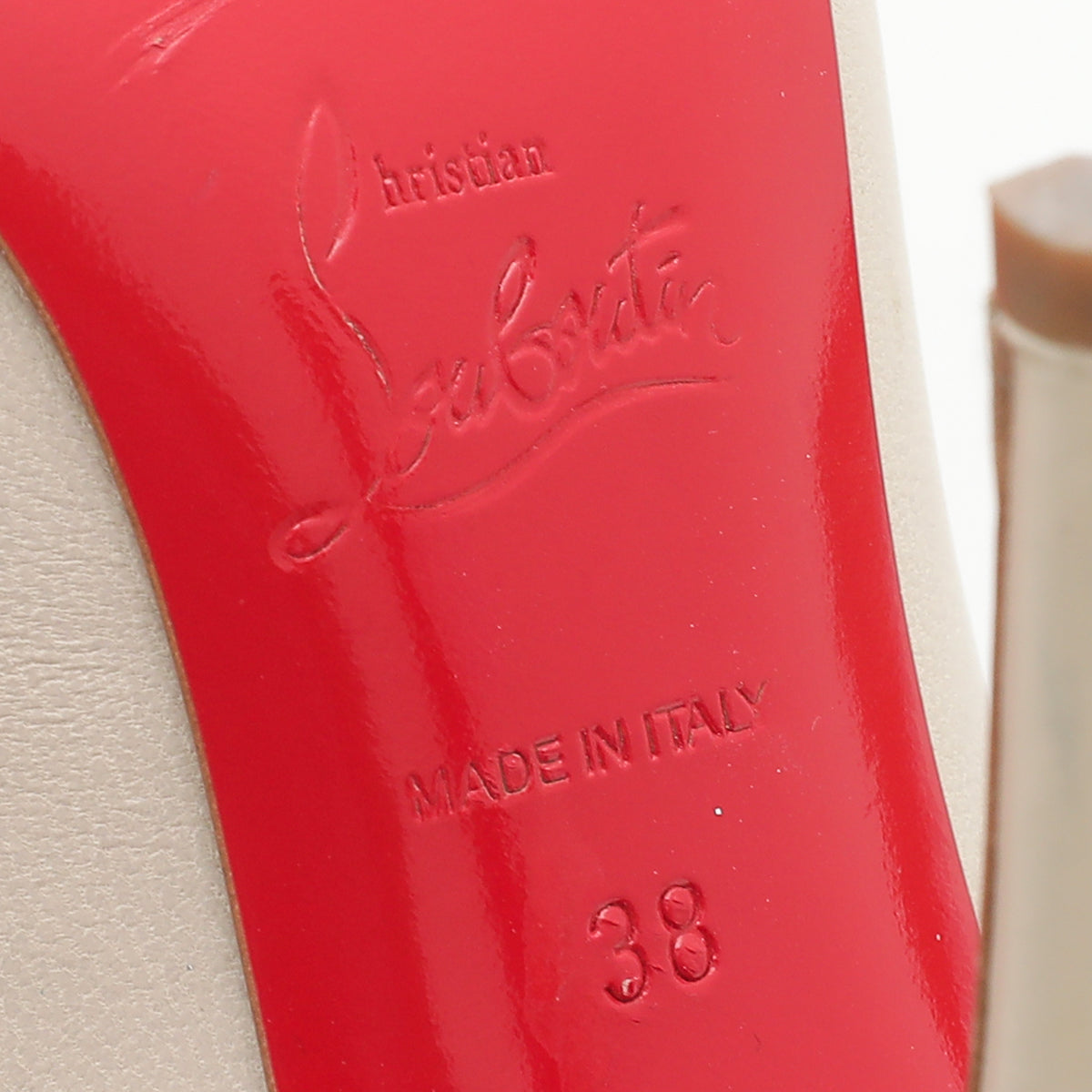 Christian Louboutin Beige Pigalle Glitter 38-Christian Louboutin-THE CLOSET