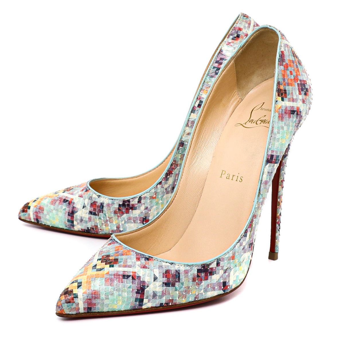 Christian Louboutin Multicolor Python Pigalle Pumps Size 38-Christian Louboutin-THE CLOSET