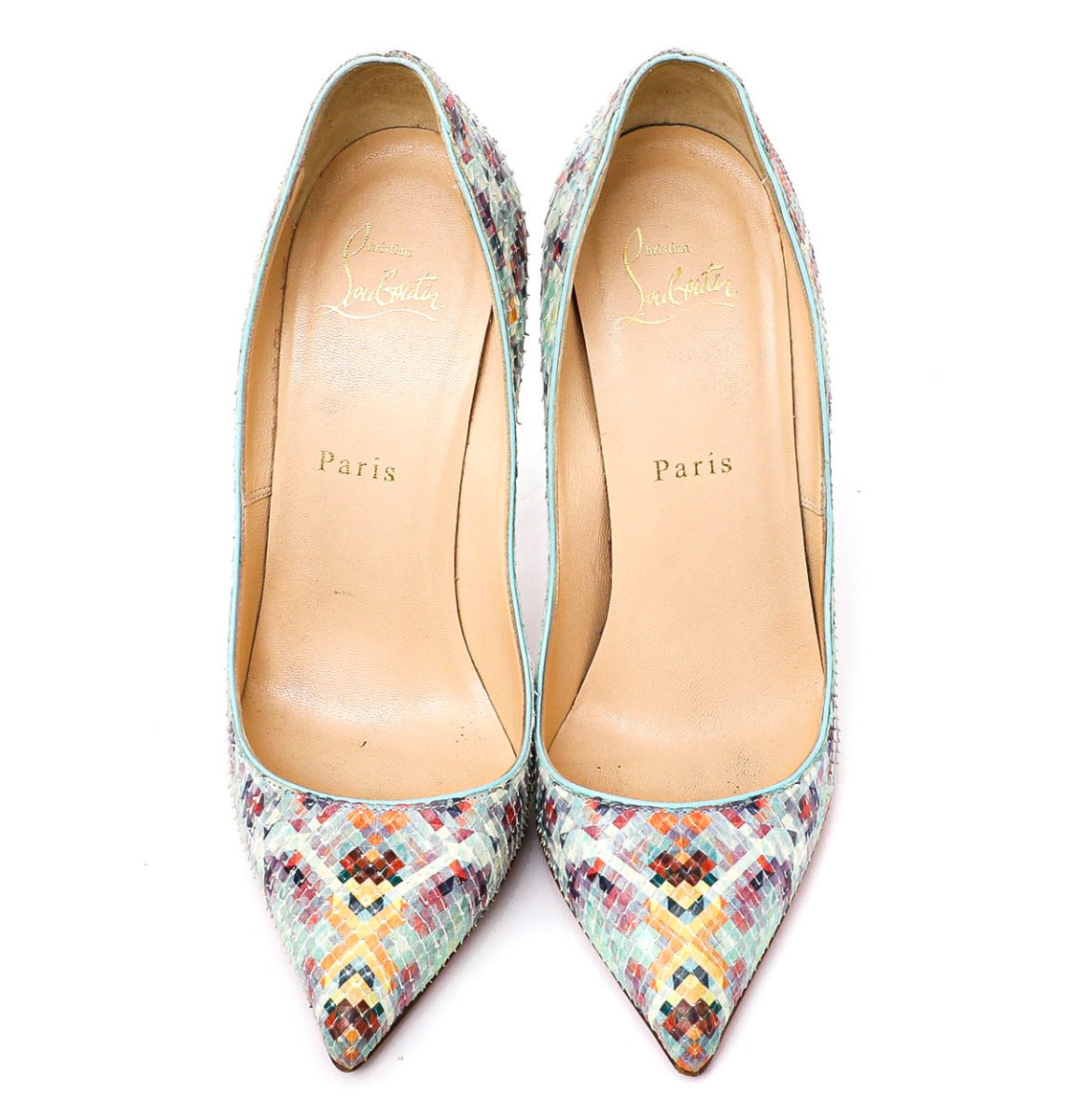 Christian Louboutin Multicolor Python Pigalle Pumps Size 38-Christian Louboutin-THE CLOSET