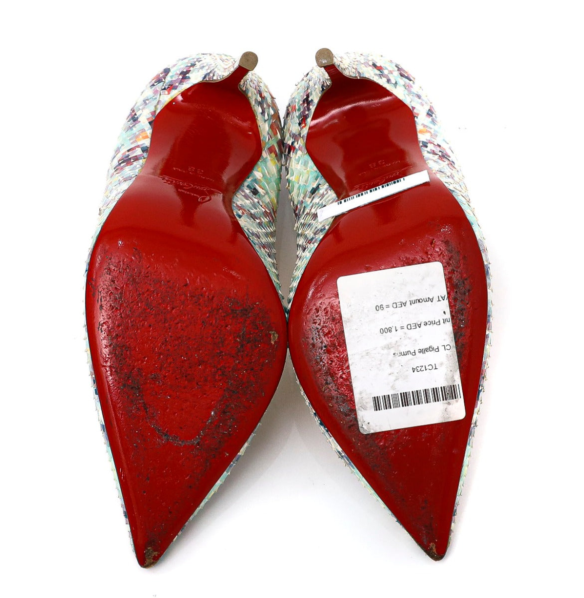 Christian Louboutin Multicolor Python Pigalle Pumps Size 38-Christian Louboutin-THE CLOSET
