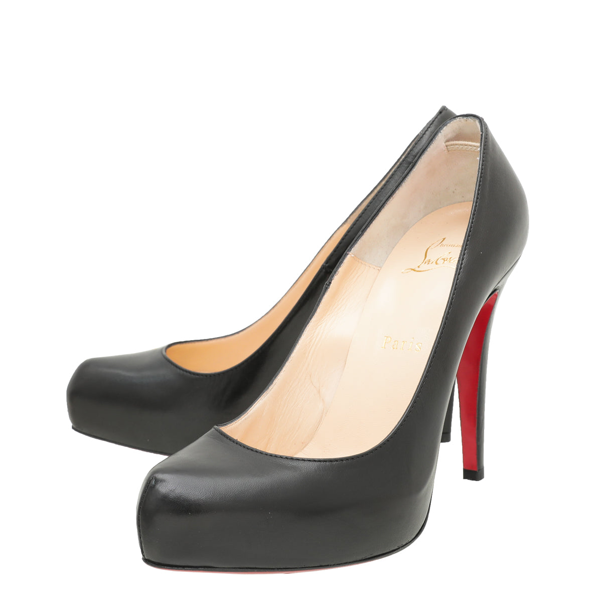 Christian Louboutin Black Rolando 120 Pumps 38-Christian Louboutin-THE CLOSET