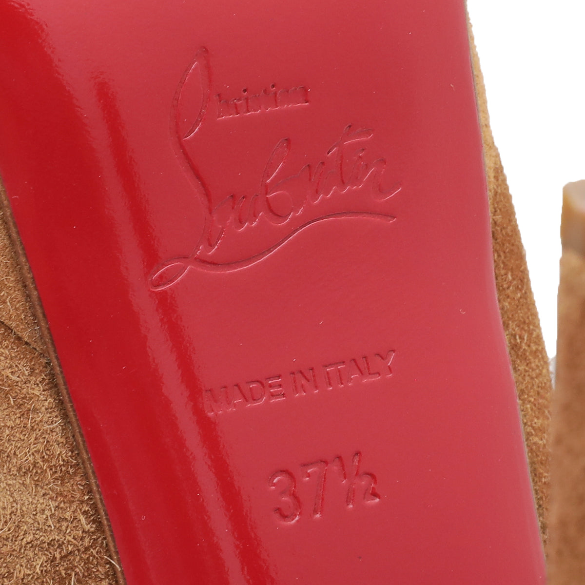 Christian Louboutin Tan Suede New Simple Platform Pump 37.5-Christian Louboutin-THE CLOSET