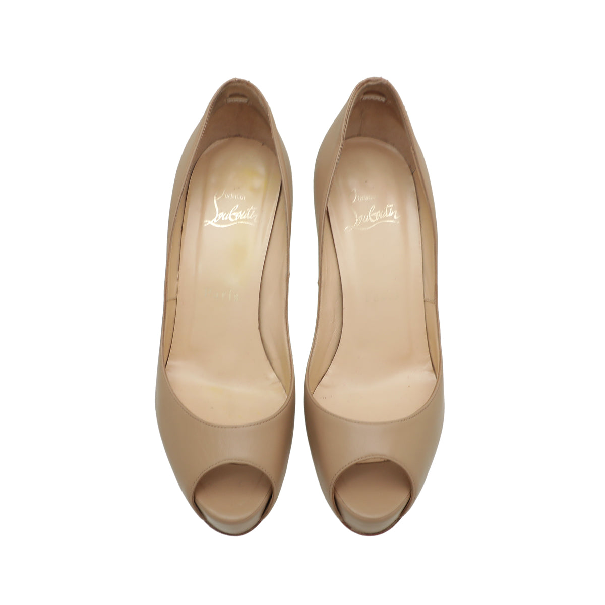 Christian Louboutin Nude Very Prive 100 Pumps 36.5