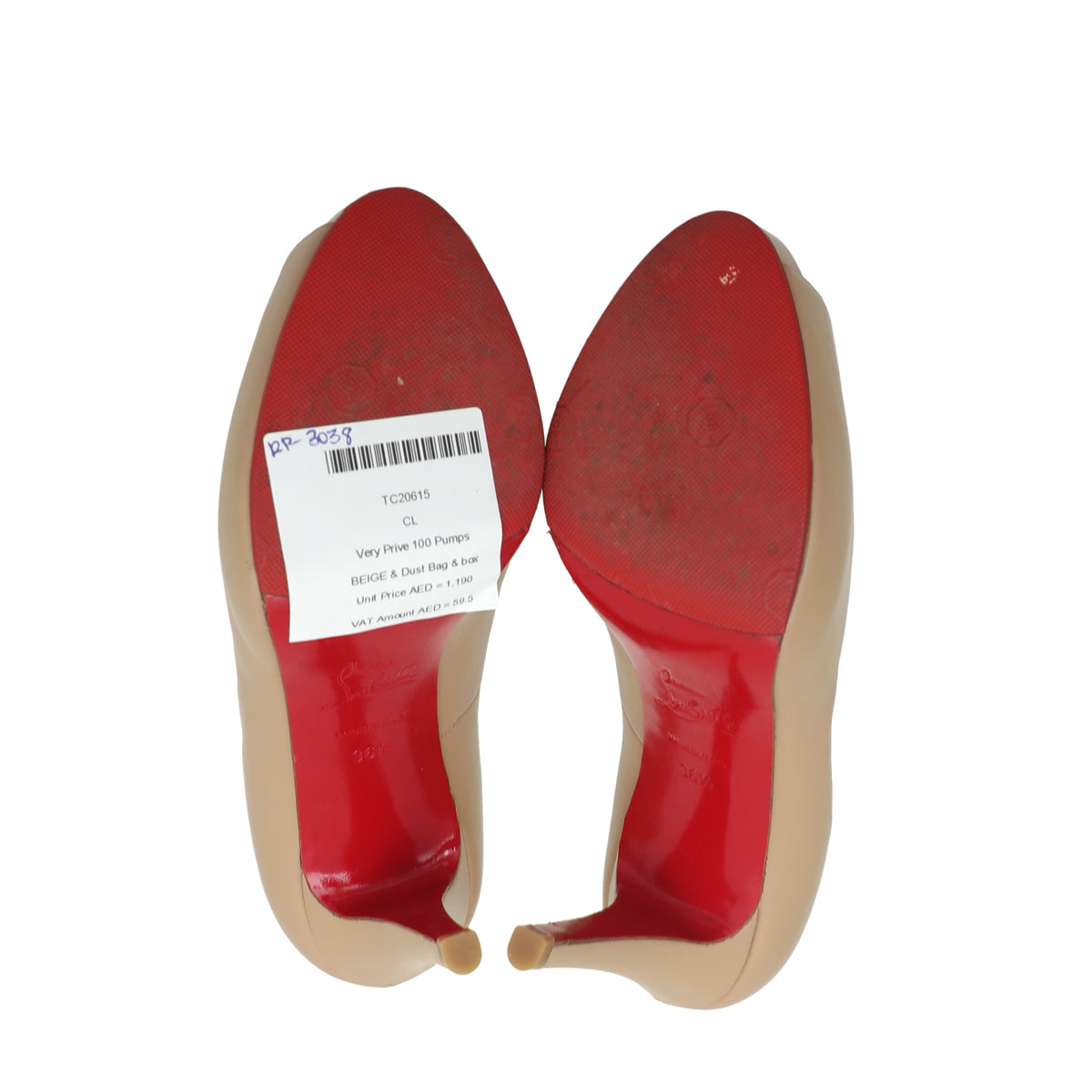 Christian Louboutin Nude Very Prive 100 Pumps 36.5-Christian Louboutin-THE CLOSET