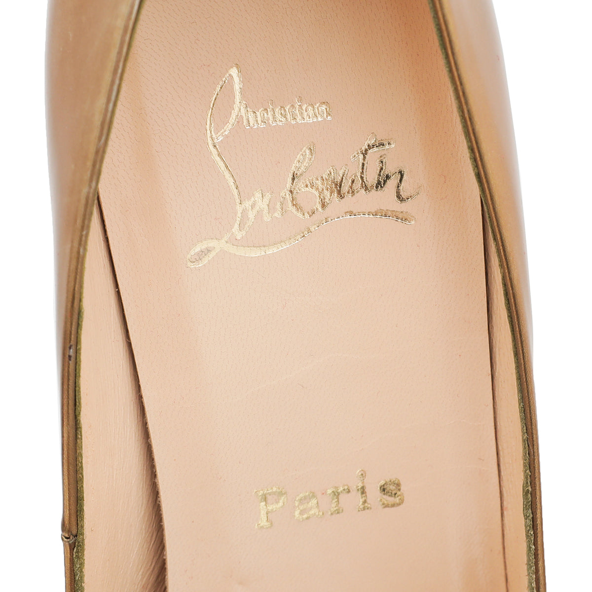 Christian Louboutin Gold Very Prive Crystal 120 Pumps 39.5-Christian Louboutin-THE CLOSET