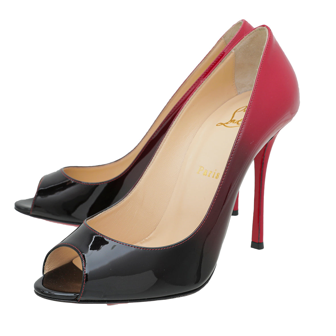 Christian Louboutin Two Tone Youtish Peep Toe Pump 39.5-Christian Louboutin-THE CLOSET