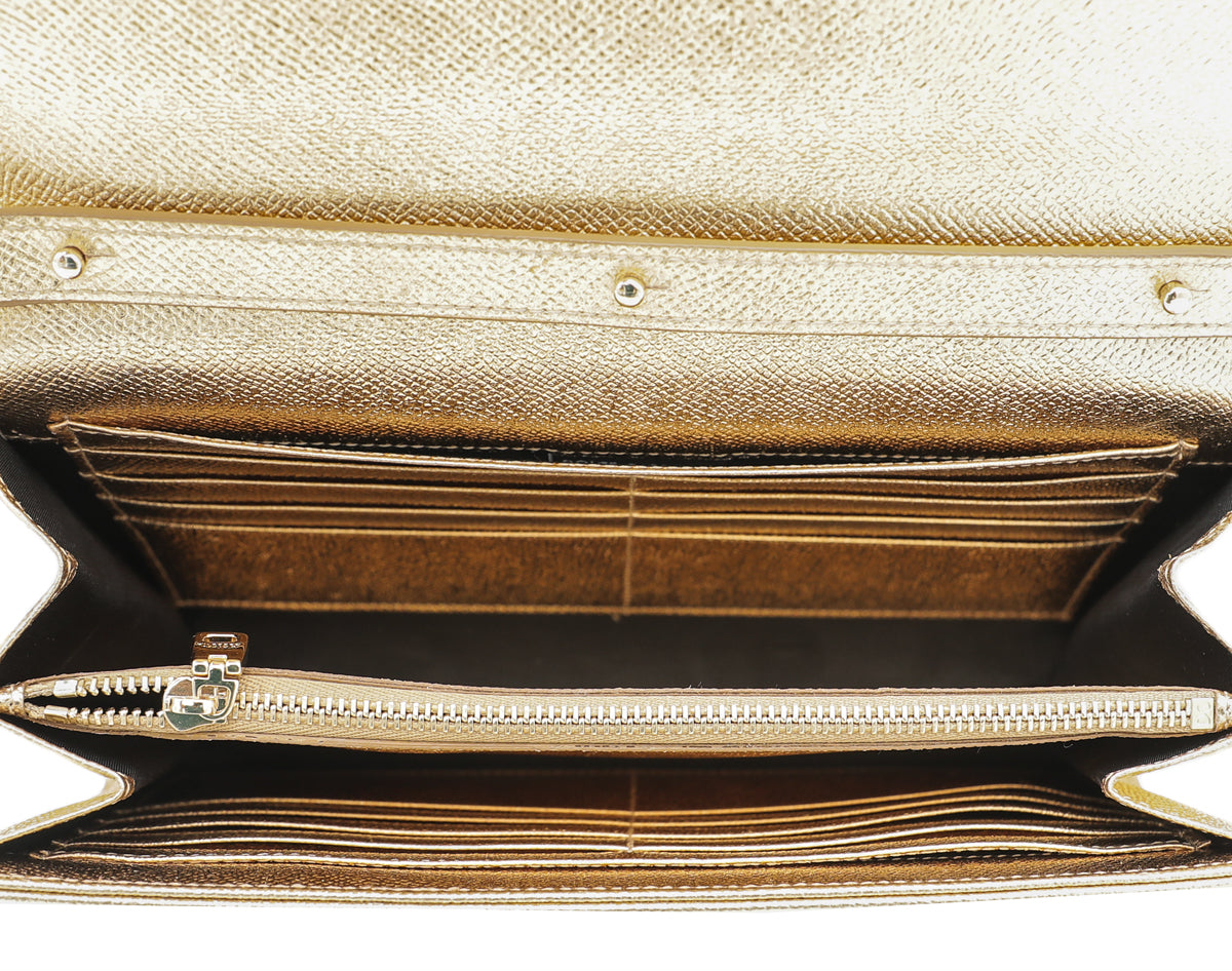 Dolce & Gabbana Metallic Gold Angel Chain Clutch Bag-Christian Dior-THE CLOSET