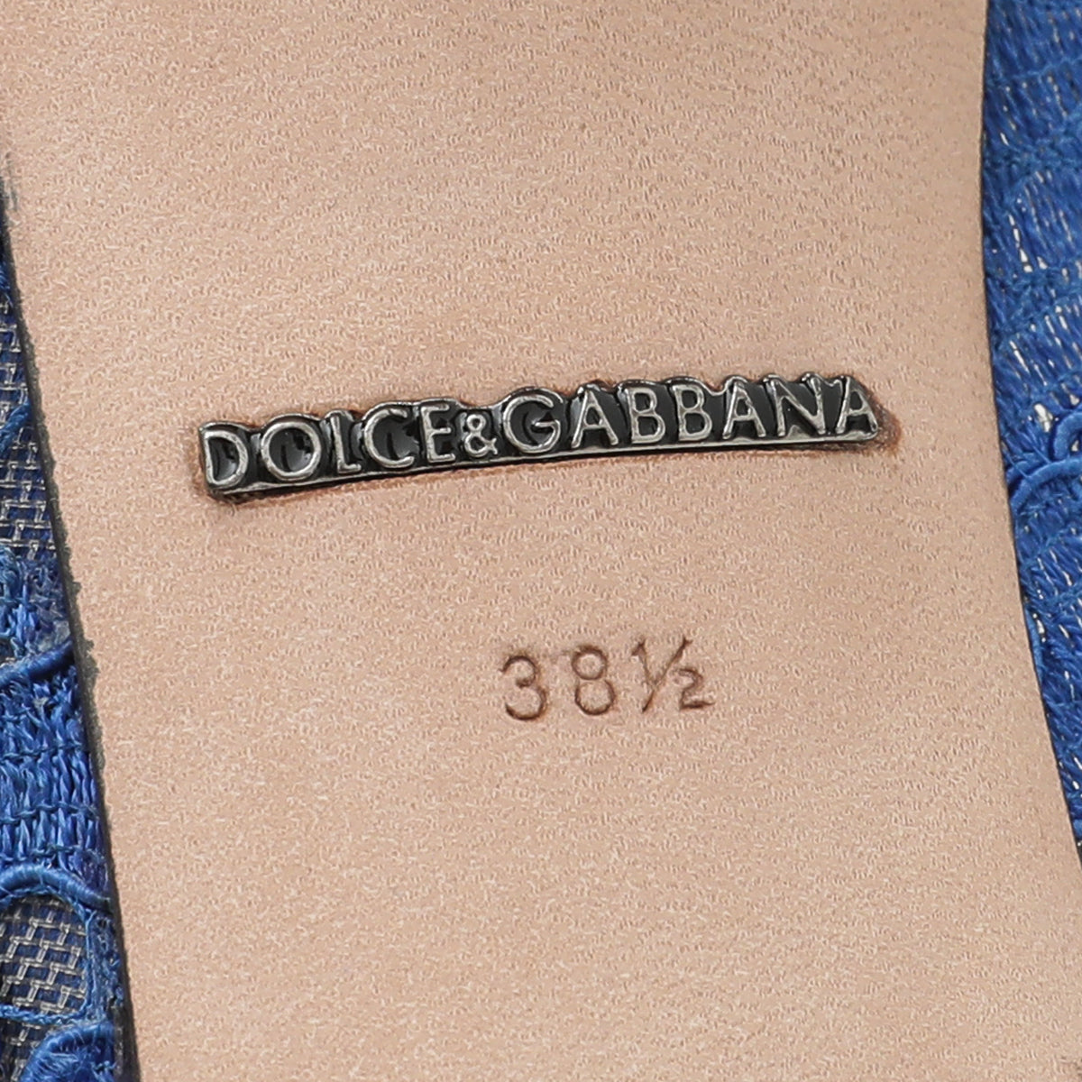 Dolce & Gabbana Blue Bellucci Crystal Lace Pumps 38.5-Dolce & Gabbana-THE CLOSET