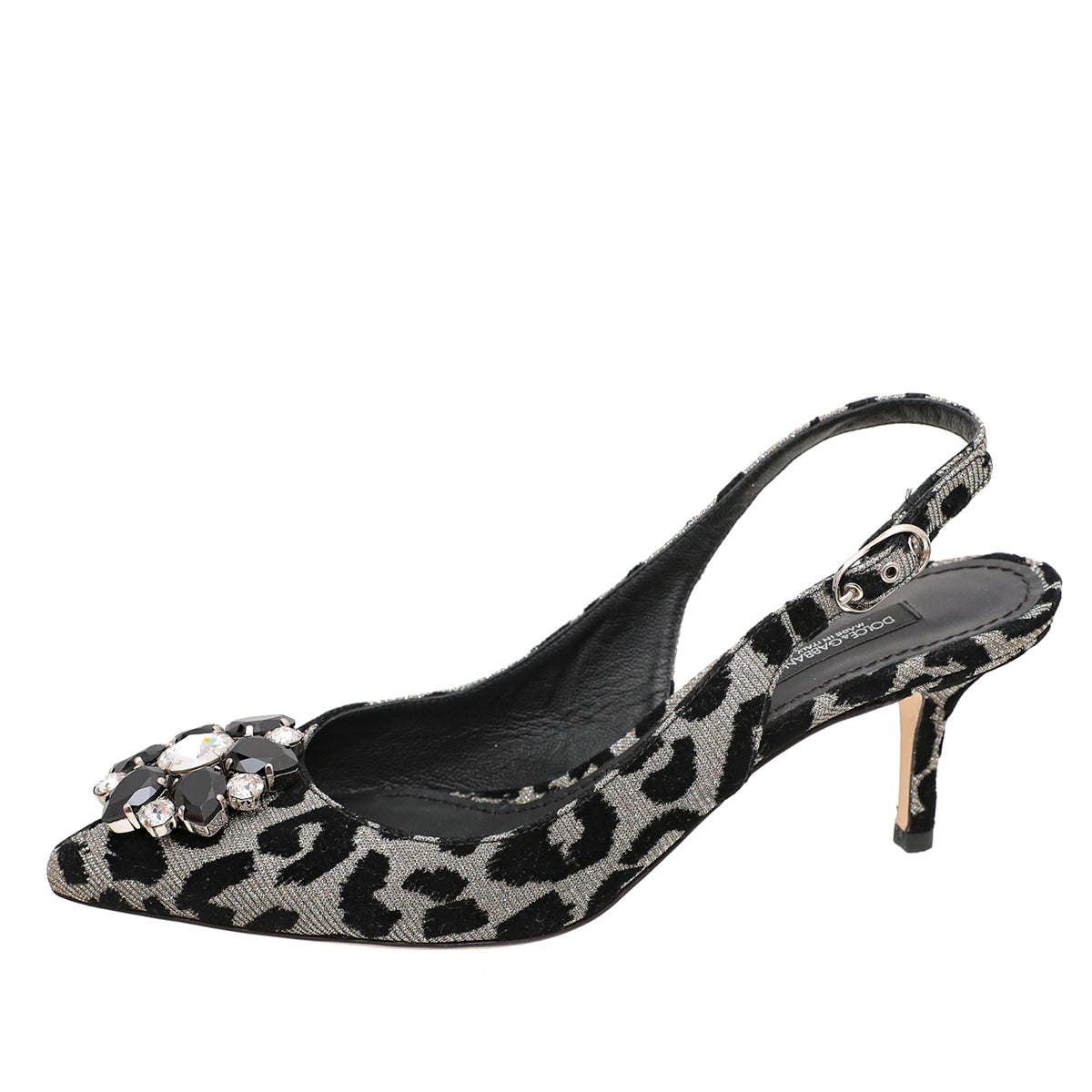 Dolce & Gabbana Bicolor Glitter Bellucci Crystal Slingback 37-Christian Dior-THE CLOSET