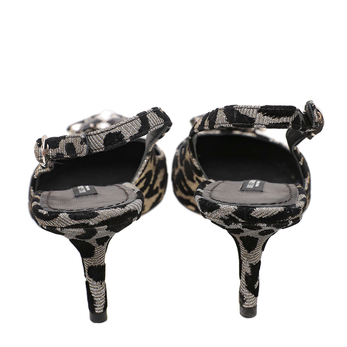 Dolce & Gabbana Bicolor Glitter Bellucci Crystal Slingback 37-Christian Dior-THE CLOSET