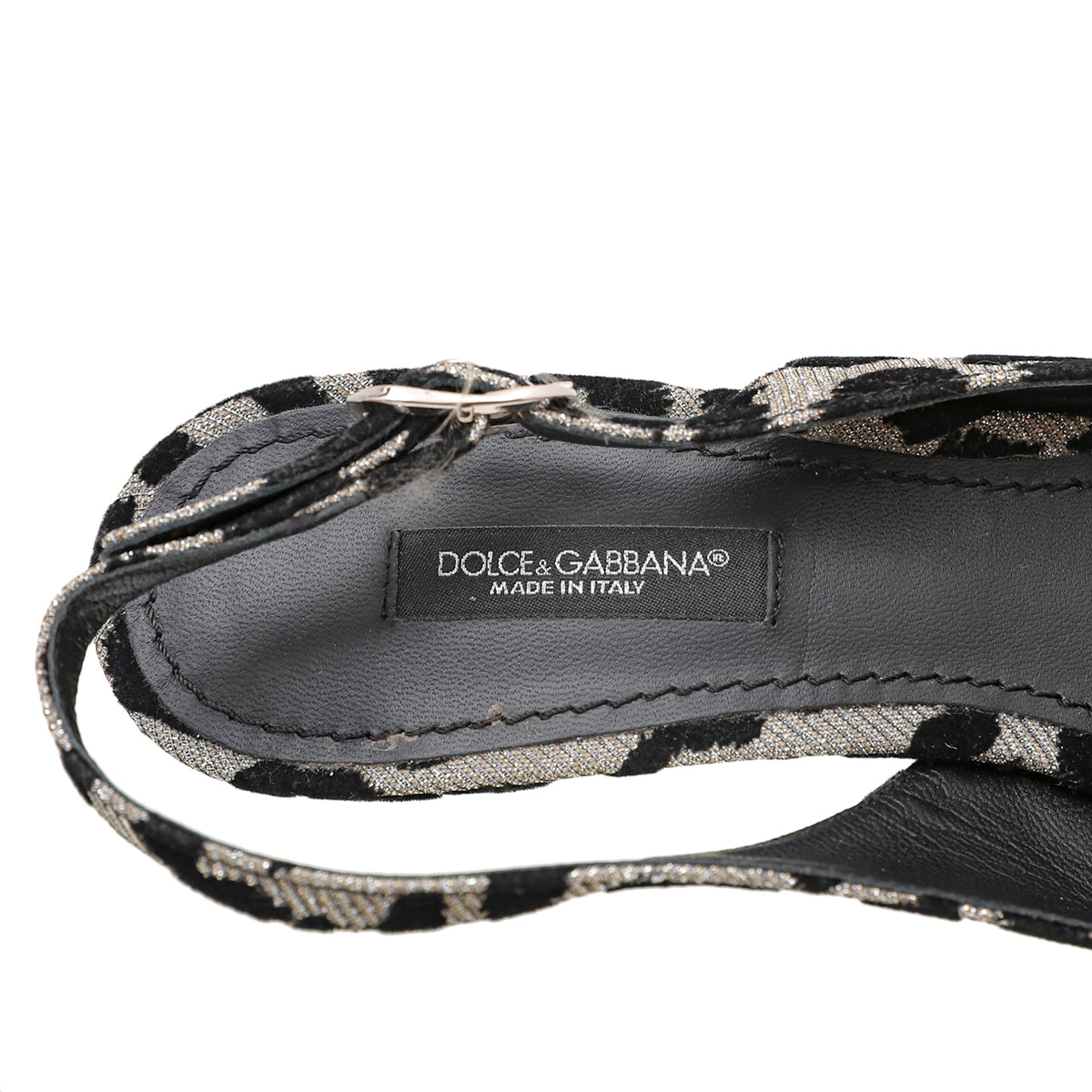 Dolce & Gabbana Bicolor Glitter Bellucci Crystal Slingback 37-Christian Dior-THE CLOSET