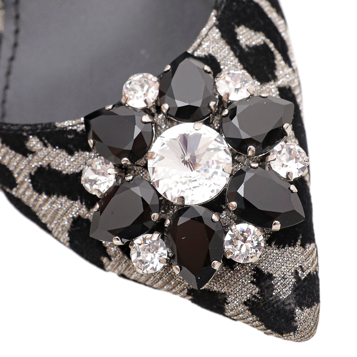 Dolce & Gabbana Bicolor Glitter Bellucci Crystal Slingback 37-Christian Dior-THE CLOSET