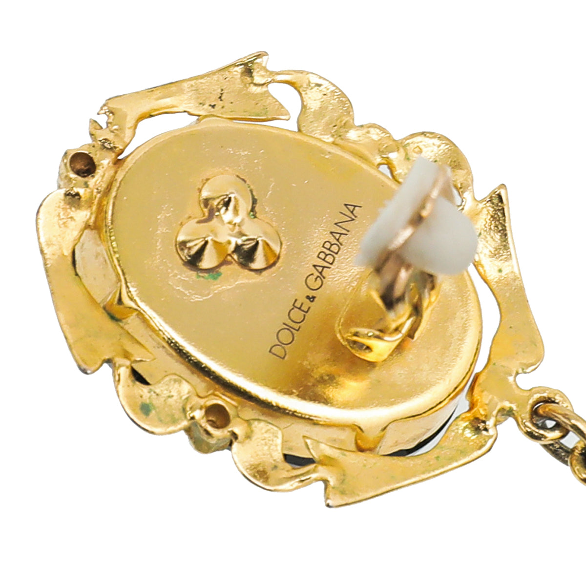 Dolce & Gabbana Bicolor Crystal Pearl Flower Dangling Earring-Dolce & Gabbana-THE CLOSET