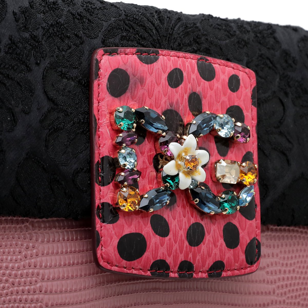 Dolce & Gabbana Bicolor DG Millennials Fabric Dot Crossbody Bag-Dolce & Gabbana-THE CLOSET