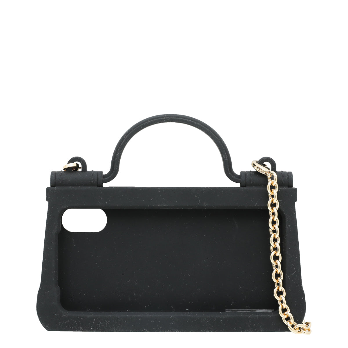 Dolce & Gabbana Black Rubber Iphone X-XS Sicily Chain Case-Dolce & Gabbana-THE CLOSET