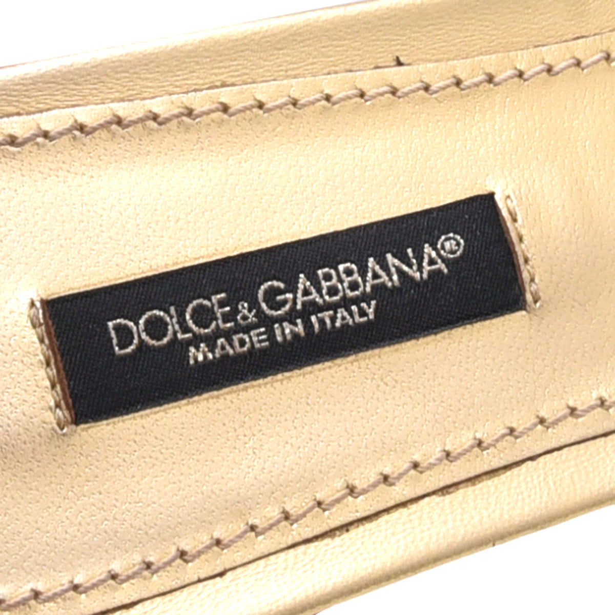 Dolce & Gabbana Metallic Gold Lace Bianca Flat Slides 36-Dolce & Gabbana-THE CLOSET