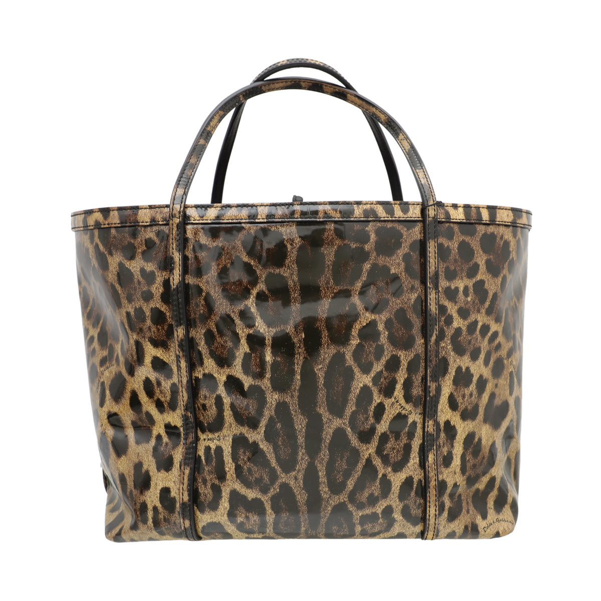 Dolce & Gabbana Bicolor Leopard Print Miss Escape Tassel Tote Bag