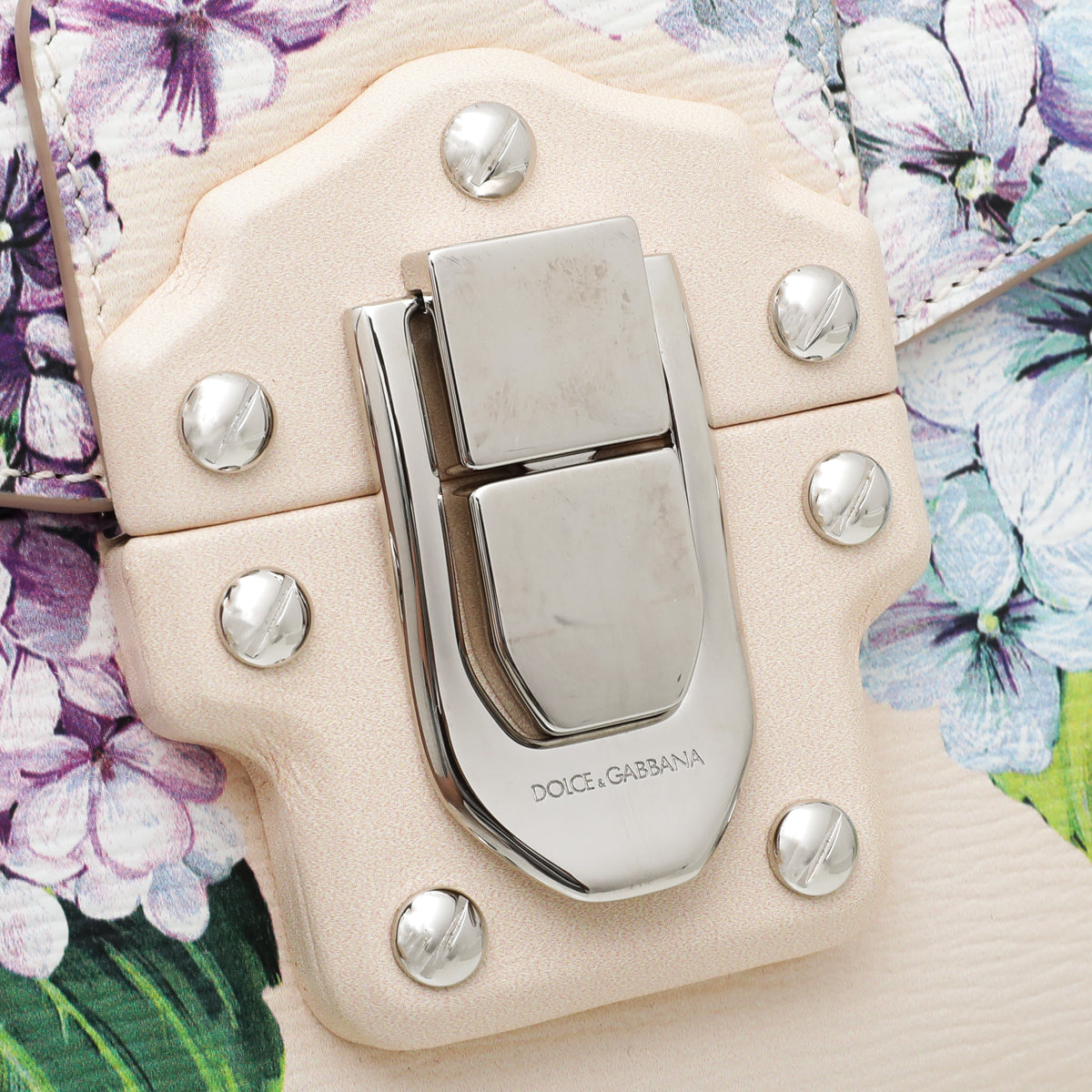 Dolce & Gabbana Cream Lucia Hydrangea Print Flap Bag – THE CLOSET