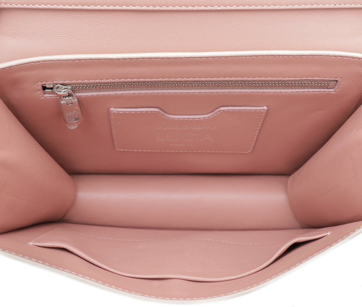 Dolce & Gabbana Cream Lucia Hydrangea Print Flap Bag-Dolce & Gabbana-THE CLOSET