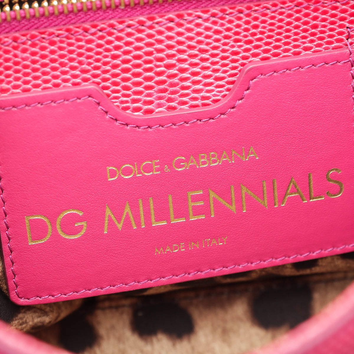 Dolce & Gabbana Red Lizard Millennials Flap Chain Bag
