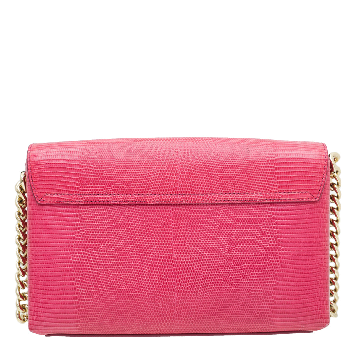 Dolce & Gabbana Red Lizard Millennials Flap Chain Bag-Dolce & Gabbana-THE CLOSET