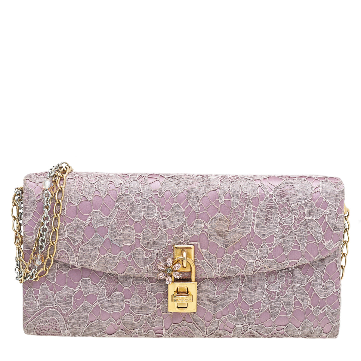 Dolce & Gabbana Light Purple Miss Bonita Lace Evening Pochette-Dolce & Gabbana-THE CLOSET