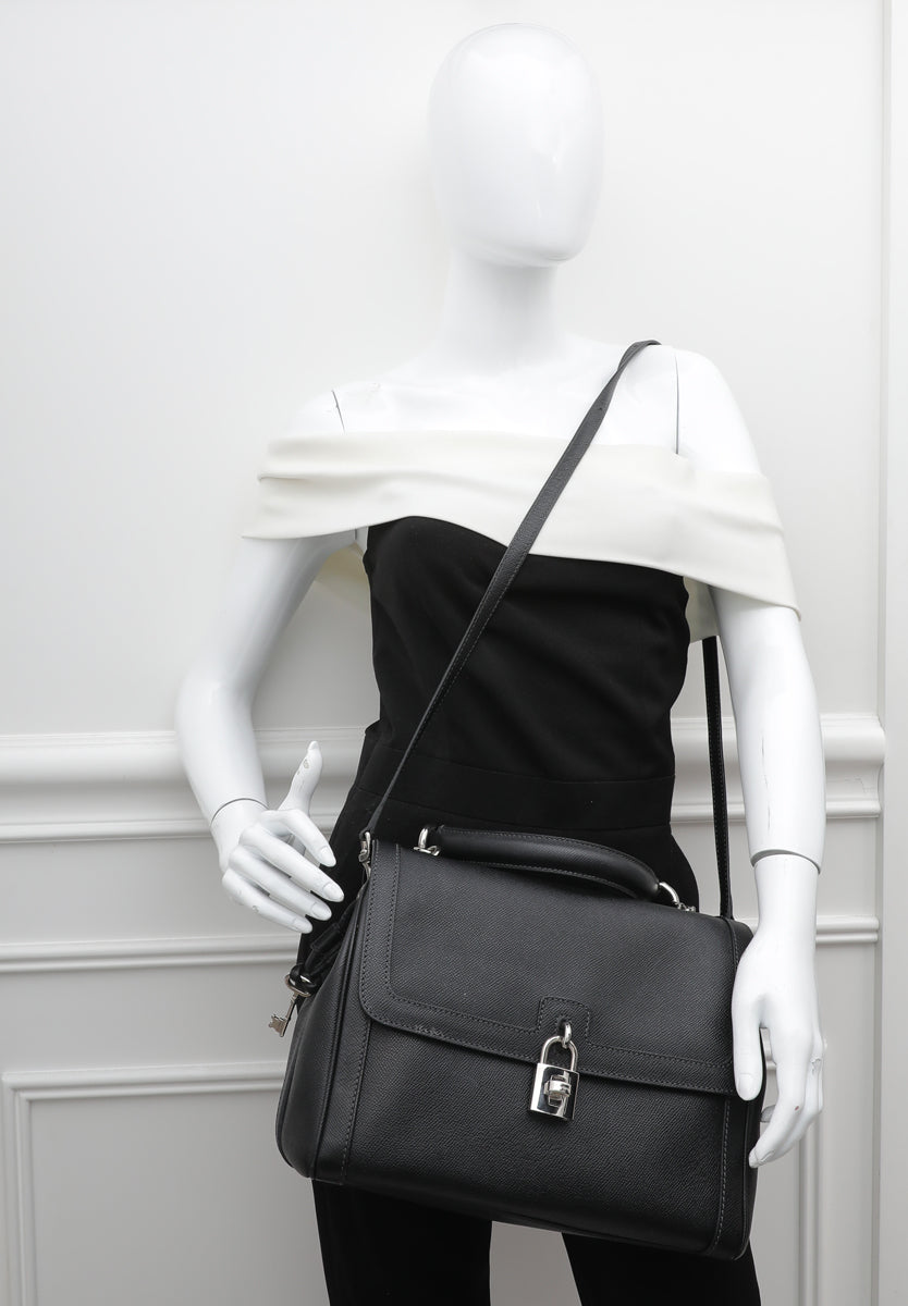 Dolce & Gabbana Black Padlock Shoulder Bag