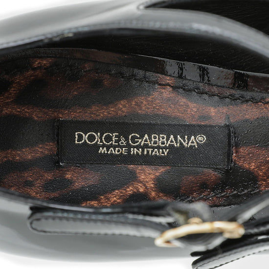 Dolce & Gabbana Black Triple Strap Pump 36