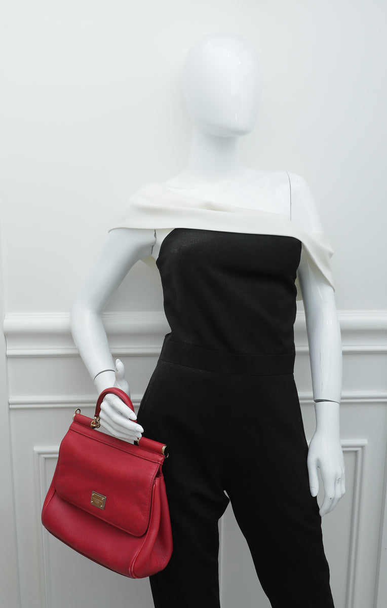 Dolce & Gabbana Red Sicily Medium Bag