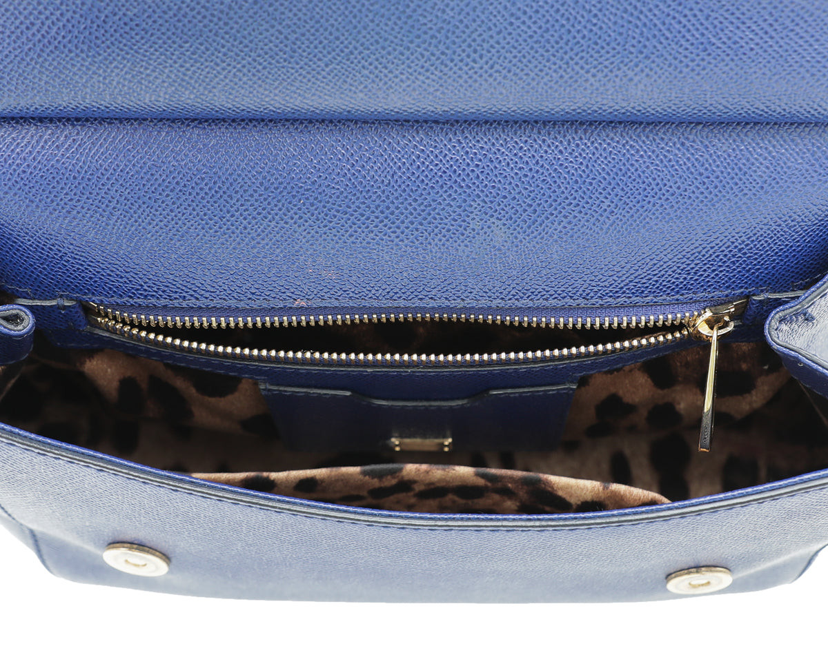 Dolce & Gabbana Blue Dauphine Medium Bag-Dolce & Gabbana-THE CLOSET