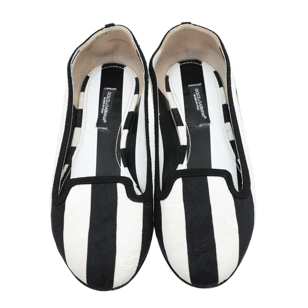 Dolce & Gabbana Bicolor Striped Ballerina Flats 35-Dolce & Gabbana-THE CLOSET