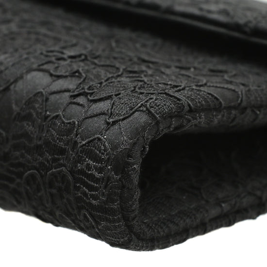Dolce & Gabbana Black Lace Taormina Clutch Bag