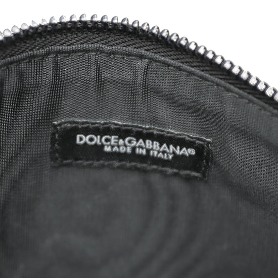 Dolce & Gabbana Bicolor Graffiti Print Zip Pouch