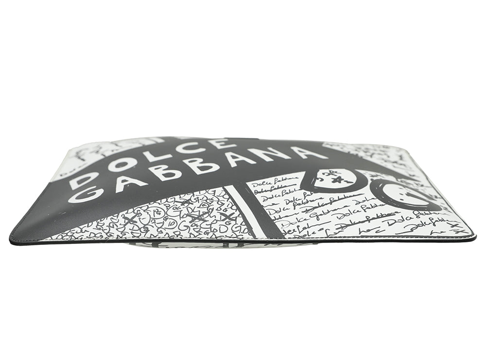 Dolce & Gabbana Bicolor Graffiti Print Zip Pouch-Christian Dior-THE CLOSET