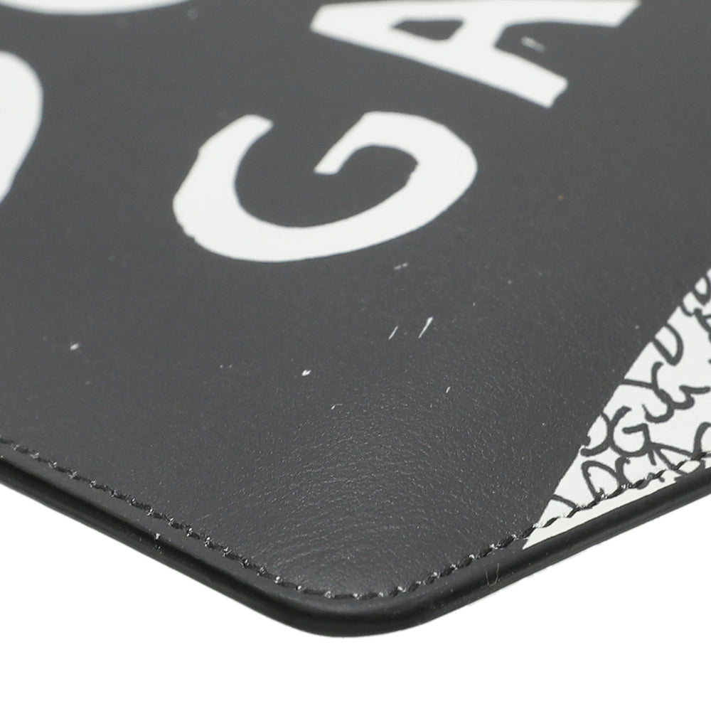 Dolce & Gabbana Bicolor Graffiti Print Zip Pouch-Christian Dior-THE CLOSET