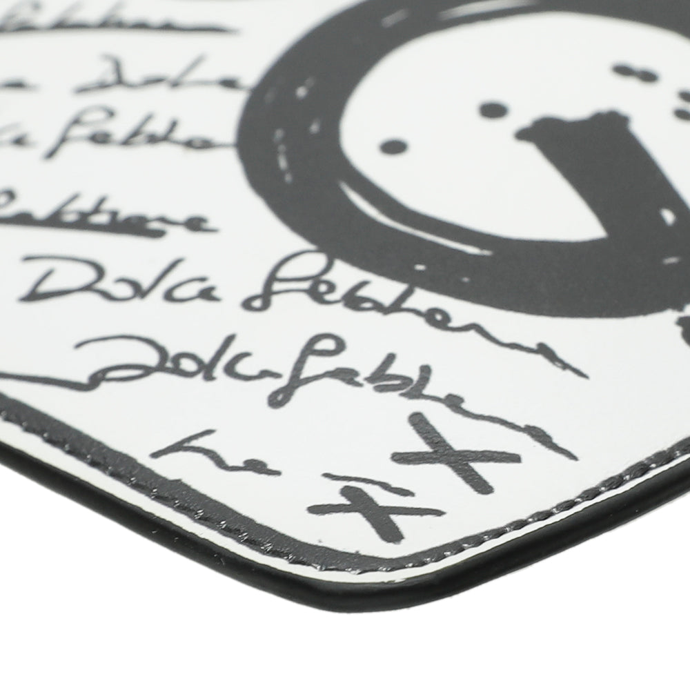 Dolce & Gabbana Bicolor Graffiti Print Zip Pouch-Christian Dior-THE CLOSET