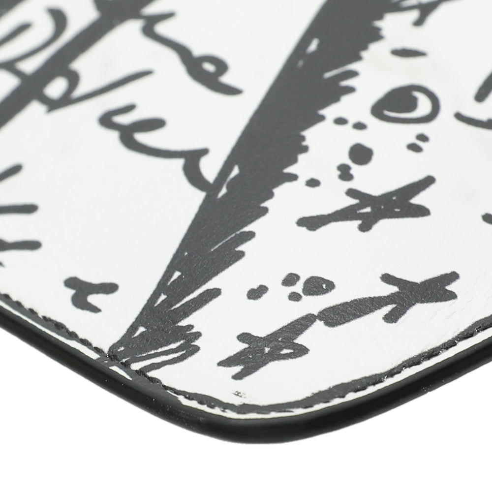 Dolce & Gabbana Bicolor Graffiti Print Zip Pouch-Christian Dior-THE CLOSET